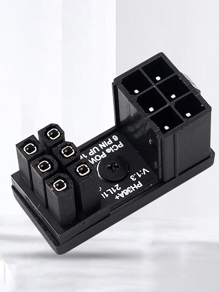 GPU Power Board 8 Pin GPU Power Connector 6 Pin GPU PCIe 180 Degree Angle for PC Computer Graphics Card