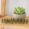 Vintage Green Robot Figurines Pack of 50 for Home Decor Shelf Decoration Party Favors