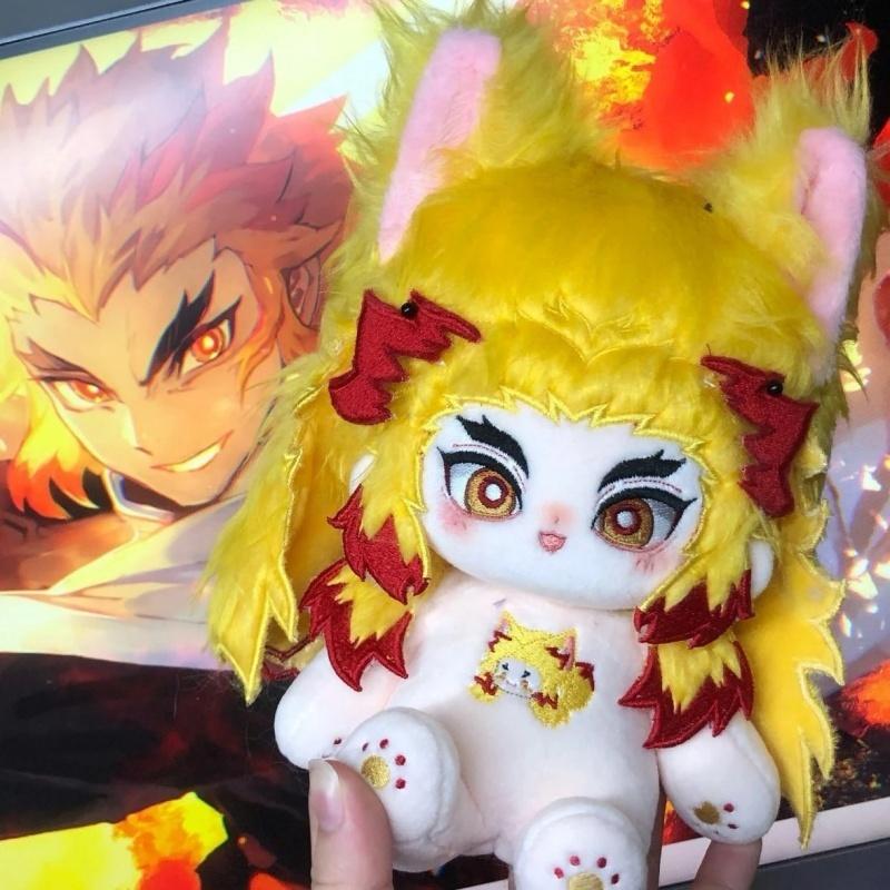 Anime  Iguro Obanai Kanroji Mitsuri Handsome Doll 20cm Cosplay Cartoon Soft Body Change Clothes Doll Birthday Gift