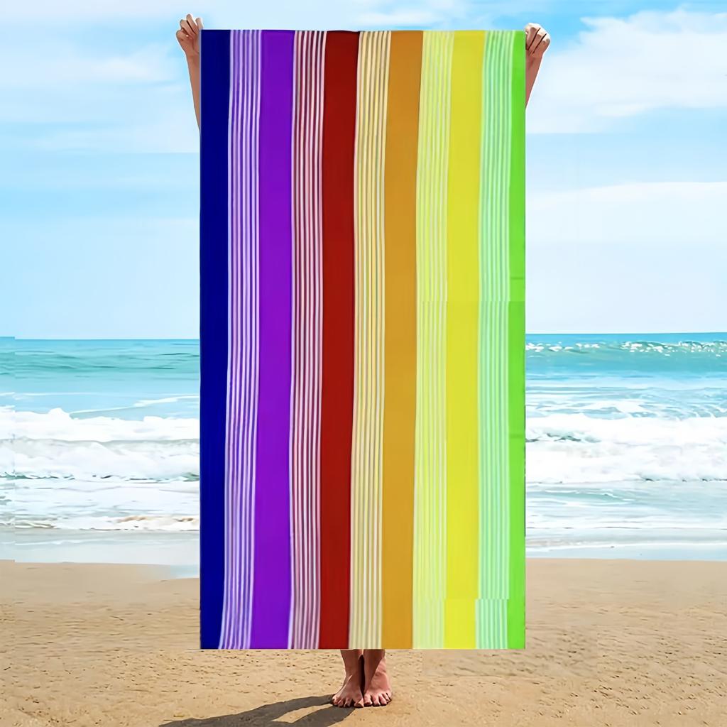 Buntes Seestern-Blumen-Strandtuch Polyester Schnelltrocknend Sandfrei Badetuch Tropisches Blatt-Decke für Sommer-Meeresurlaub