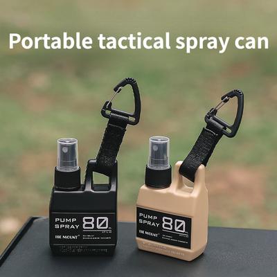 Outdoor 80ml Spray Bottle Hanging Buckle Type Alcohol Watering Can Press Type Disinfectant Sub-bottling Travel Portable Plastic Pot