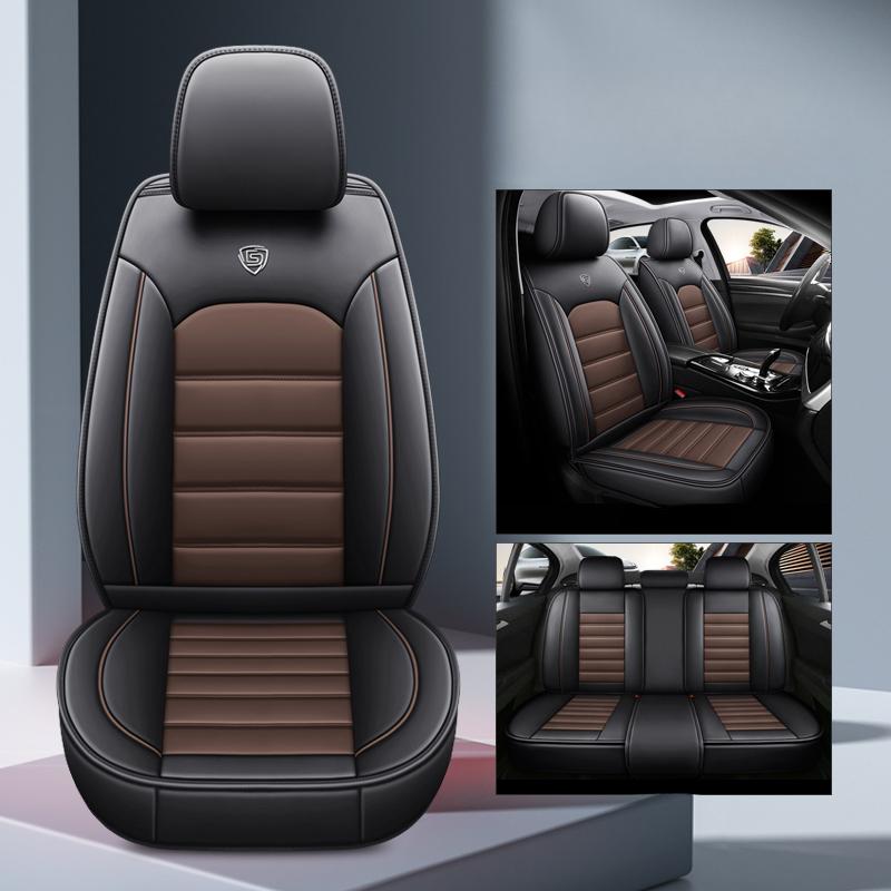 Full Set Car Seat Covers , Breathable Leather Automotive  Seat Covers Compatible with Most Vehicles, Cars