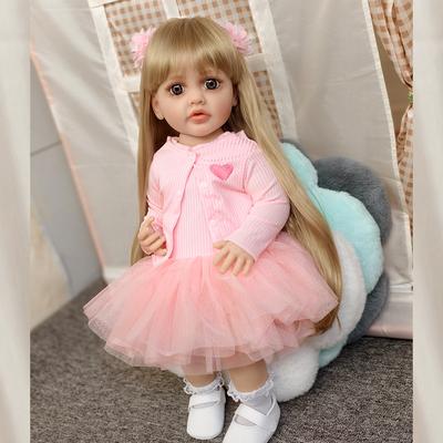 Lebensechte Reborn-Puppen Spielzeug Realistische Vollsilikon Baby Bebe Vinyl 55CM Neugeborenes Mädchen Puppe Prinzessin Kleinkind Spielzeug Geschenk