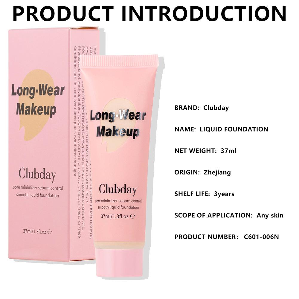 Clubday Foundation Concealer Lasting Makeup Matte Matte Natural Clear Hose Foundation