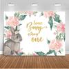 Mocsicka Spring Easter Some Bunny Is Turning One Photography Backdrop Studio Flower Rabbit Baby Birthday Party Decoration Banner