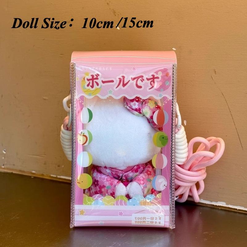 

Summer Festival Series Doll Bag for 10cm Toys Doll Display Bags with Lanyard Japan Style Original Design Takoyaki Storage Bags