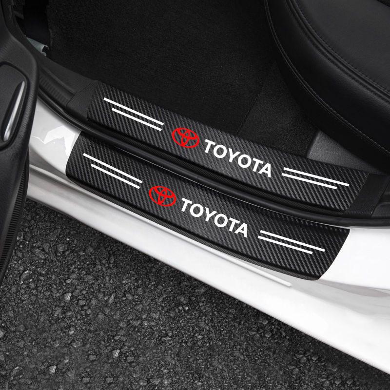 Car Door Sill Protection Sticker Scratch Wear Resistant for Toyota Yaris CHR Corolla Rav4 Hilux Land Cruiser Accessories