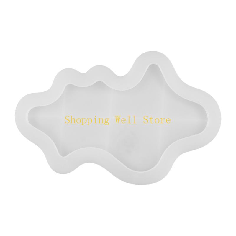 KX4B Waves Tray Molds Storage Tray Silicone Mould Crafting Molds Epoxy Resin Molds Jewelry Tray Molds Castings Molds