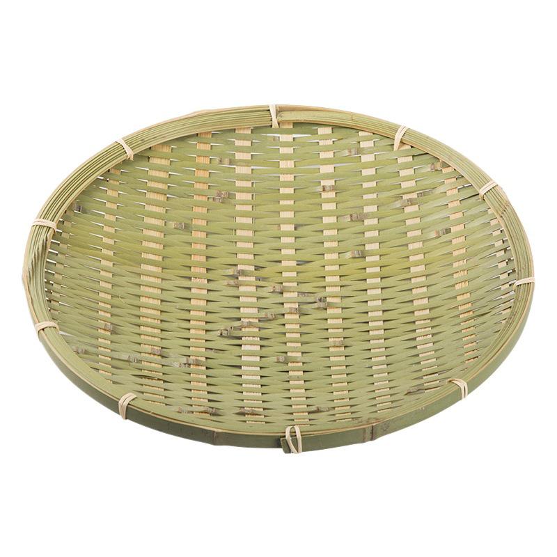 Handmade Bamboo Weaving Sieve Basket Storage and Snack Plate Set