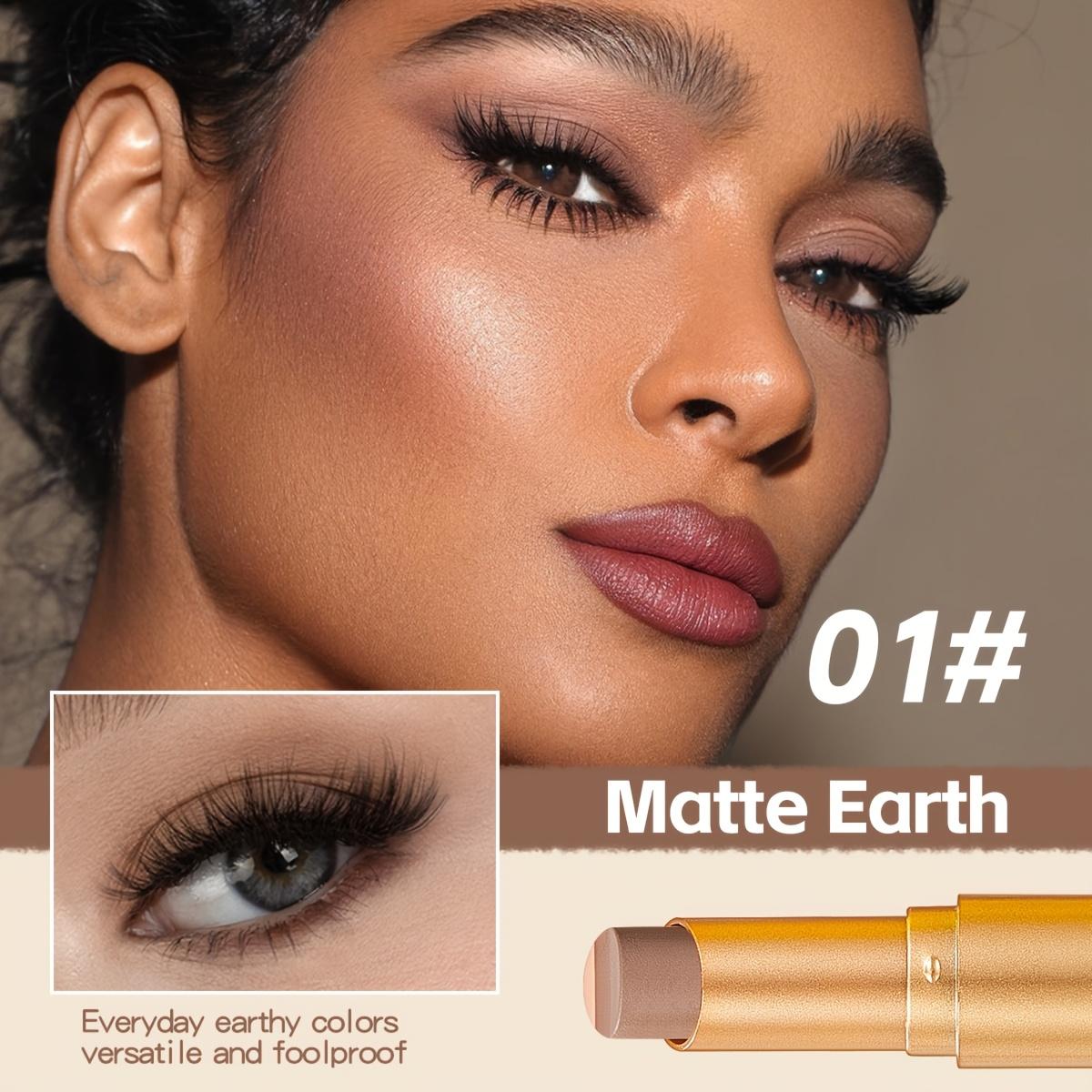 Трехцветный перламутровый блестящий стик-тени для век, Водостойкий, Устойчивый к поту, Не размазывающийся, Стойкий, Не выцветающий стик-тени для век, Макияж глаз 01