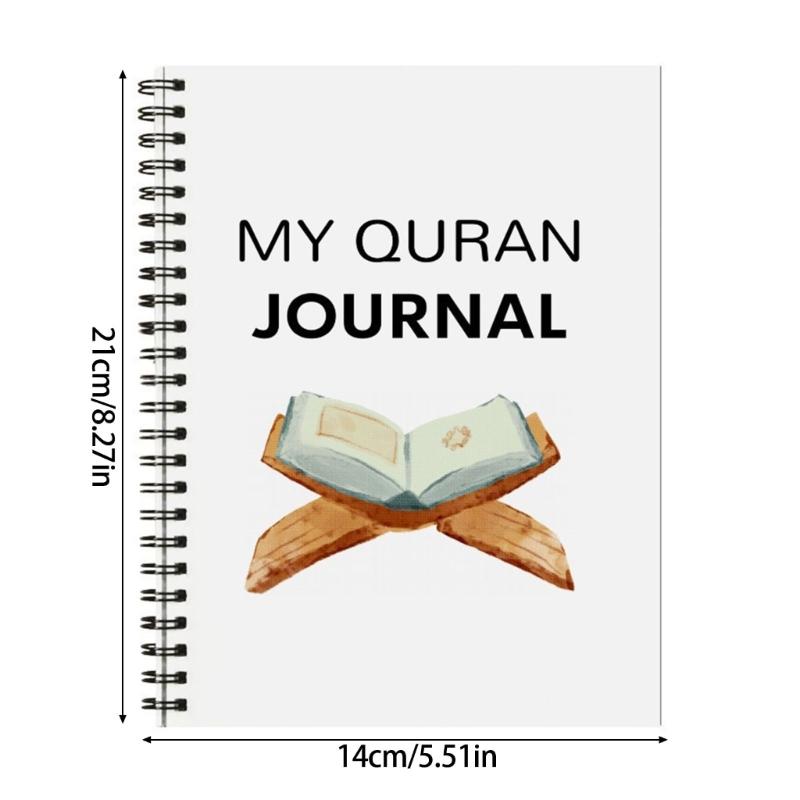 Quran Study Journal Notebook Twin Coil Binding Daily Planner Quran Reading Progress Tracking Journal Notebook 21x14cm