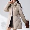 Sleeves Detachable Fashion Woman Parkas Winter Coats Hooded Thick Warm Women's Jackets