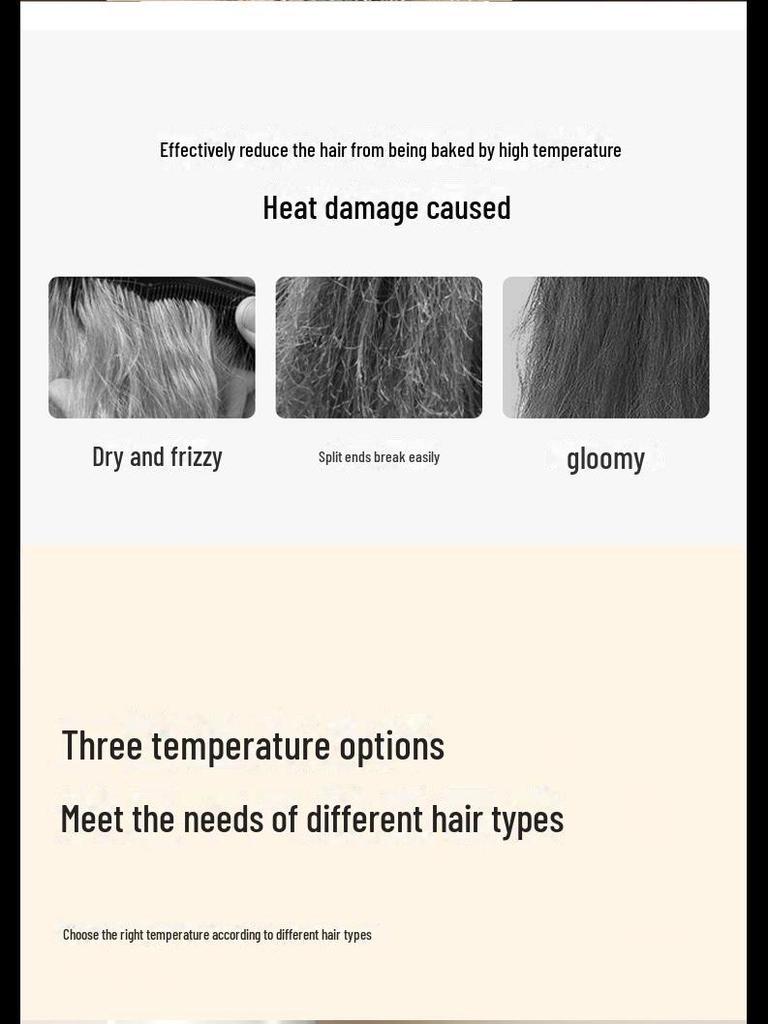 2024 Wireless Anti-Scalding Type-C Hair Straightener with Negative Ions