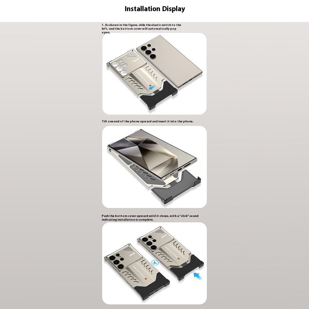DYONG Pentru Samsung Galaxy S25 Ultra Carcasă Metalică Design Snap-Open Disipare Căldură Rezistent la Șocuri Husă Telefon