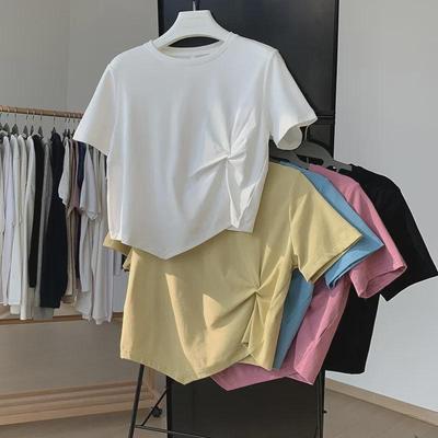 Dopamine Wear Women's High-Waist Short-Sleeve T-Shirt - 2025 Summer Niche Design