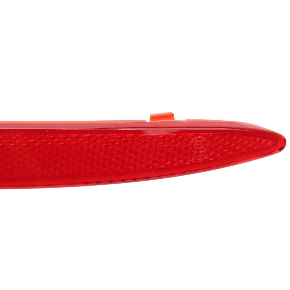 2PCS Red Rear Bumper Reflector ABS Bumper Reflector Set For OCTAVIA 1z Facelift 2009-2012