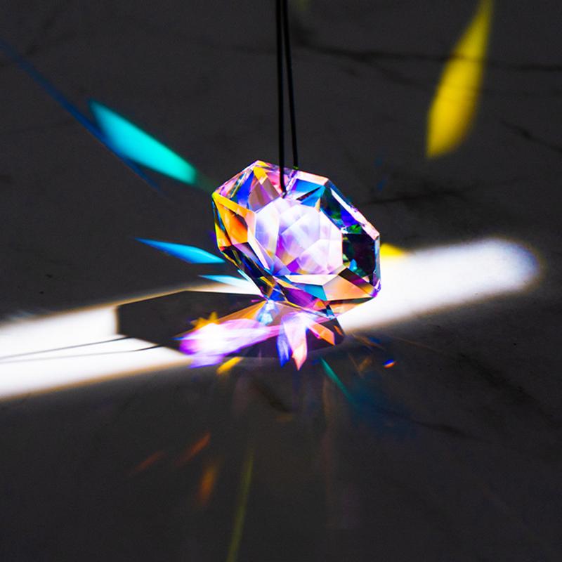 1 Pc Colorful Crystal Glass Prism Ball Suncatchers Pendant Home Garden Craft Decoration Valentine's Day Mother's Gift