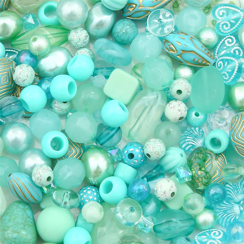 Bulk Colorful Acrylic Beads Assorted, 640-1600 Pcs for DIY Jewelry Craft