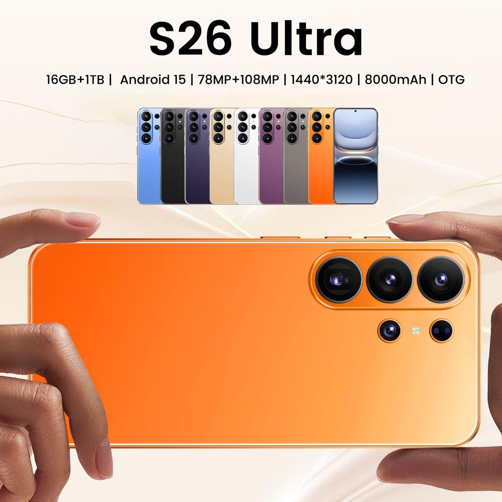 Smartphone Android S26 Ultra - 16 GB di RAM, 1 TB di Archiviazione, Display da 7,3"