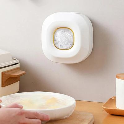Plastic Wrap Storage Box Removable Wall-Mounted Home Kitchen Non-Punching Plastic Bag Cover Box