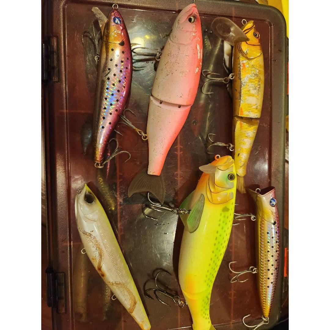 Used Sea bass big bait lure bulk sale 6 piece set blue blue jackal