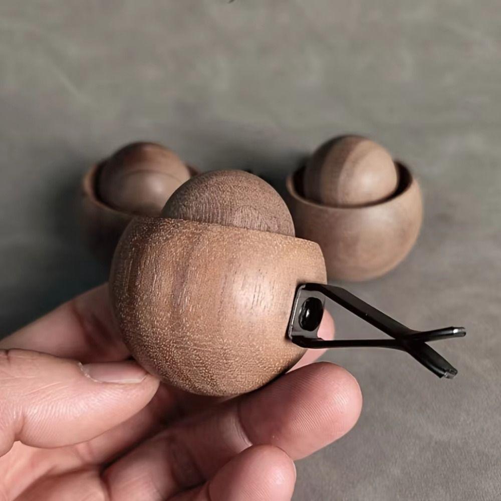 Spherical Car Essential Oil Diffuser Natural Fragrance Clip-on Wooden Aroma Diffuser Long-lasting Floral Slowly Volatile