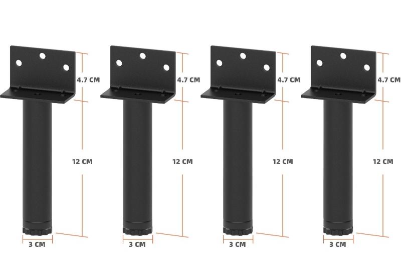 4pcs Multifunctional Adjustable Furniture Legs with Installation Tools and Screws Support Rod Home Column Bracket Furniture Legs