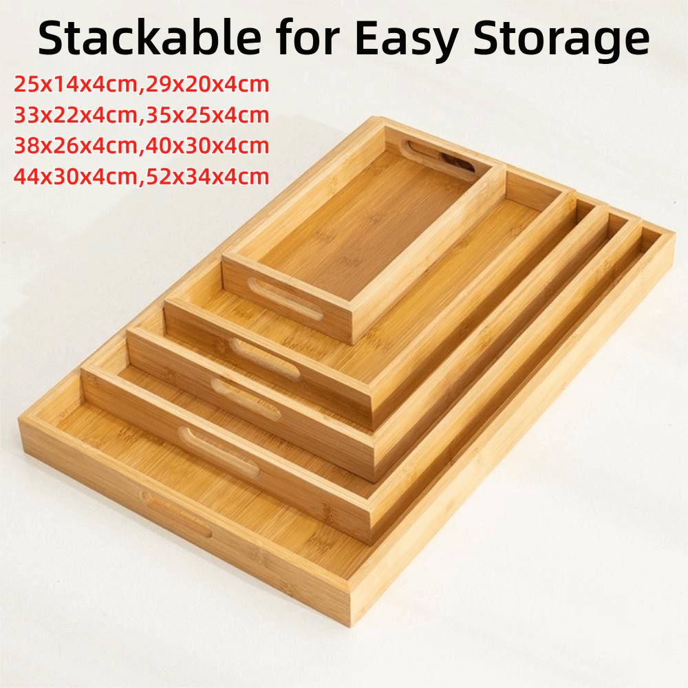 With Handle Food Storage Trays Rectangular Serving Tray Decorate Tray Dessert Pallet  Coffee Table