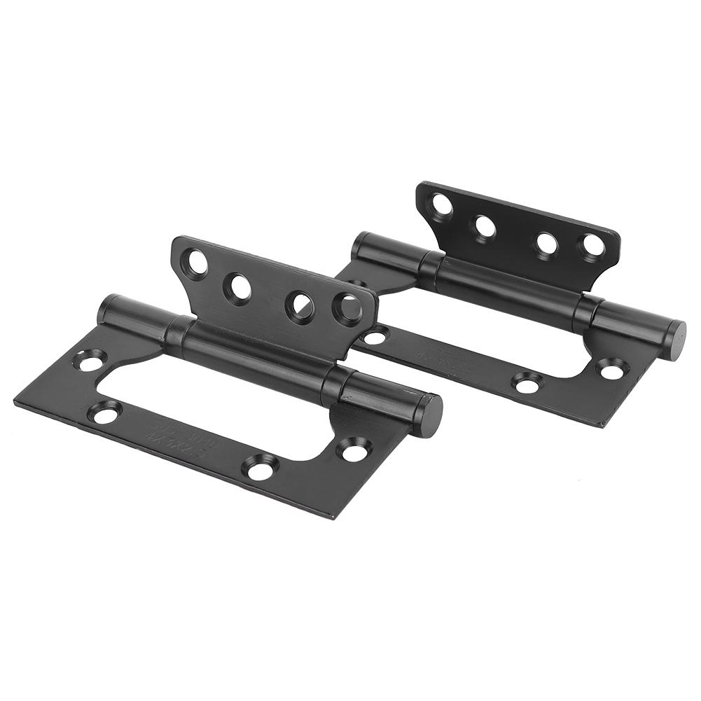 304 Stainless Steel Door Hinge Concealed Butt Hinge Black Furniture Hardware Cabinet Accessories
