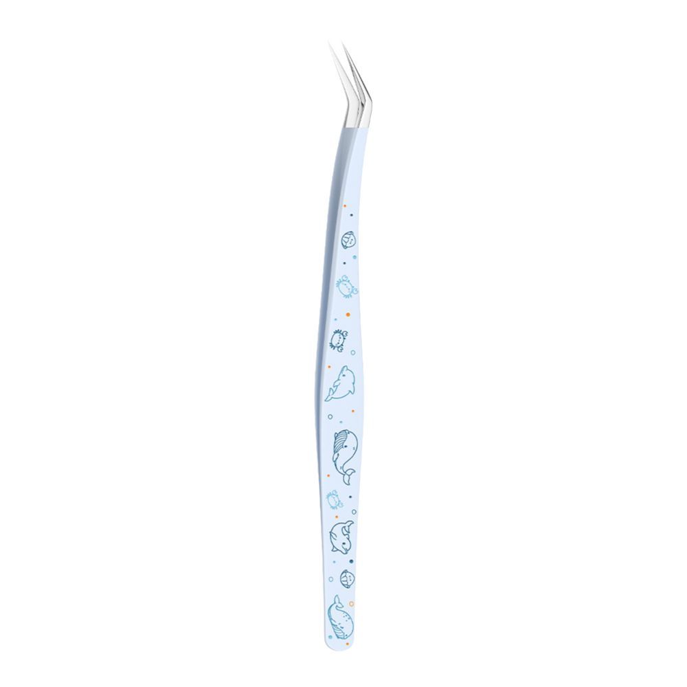 Stainless Steel Scrapbook Tweezers High Precision Anti-static Lash Extension Tweezer Cartoon Pattern False Eyelash Tweezers