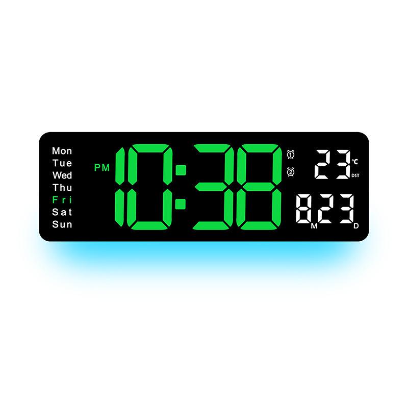 Large Display Multifunctional Wall Clock with Creative Backlight for Living Room - Model 5505