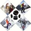 Winter Hats Knit Cap Men and Women Wool Hat Coral Fleece Scarf Outdoor Riding Hat Warm Thickening Plus Wool Neck Protect Cap