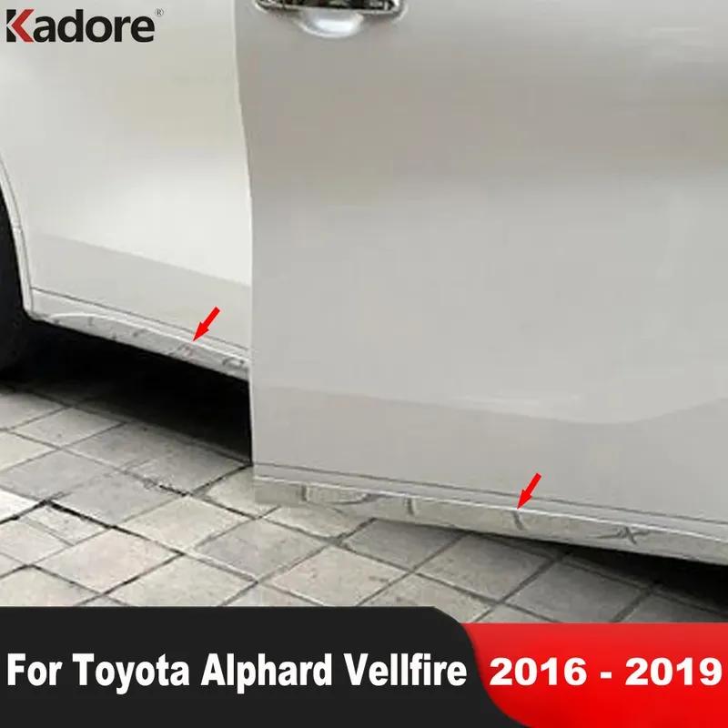For Toyota Alphard Vellfire 2016 2017 2018 Chrome Car Side Door Body Trim Door Panel Streamer Molding Strip Accessoreis