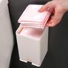 Boîte de rangement anti-poussière polyvalente avec couvercle à rabat pour tampons muraux, mouchoirs et cotons-tiges, organisateurs de serviettes hygiéniques