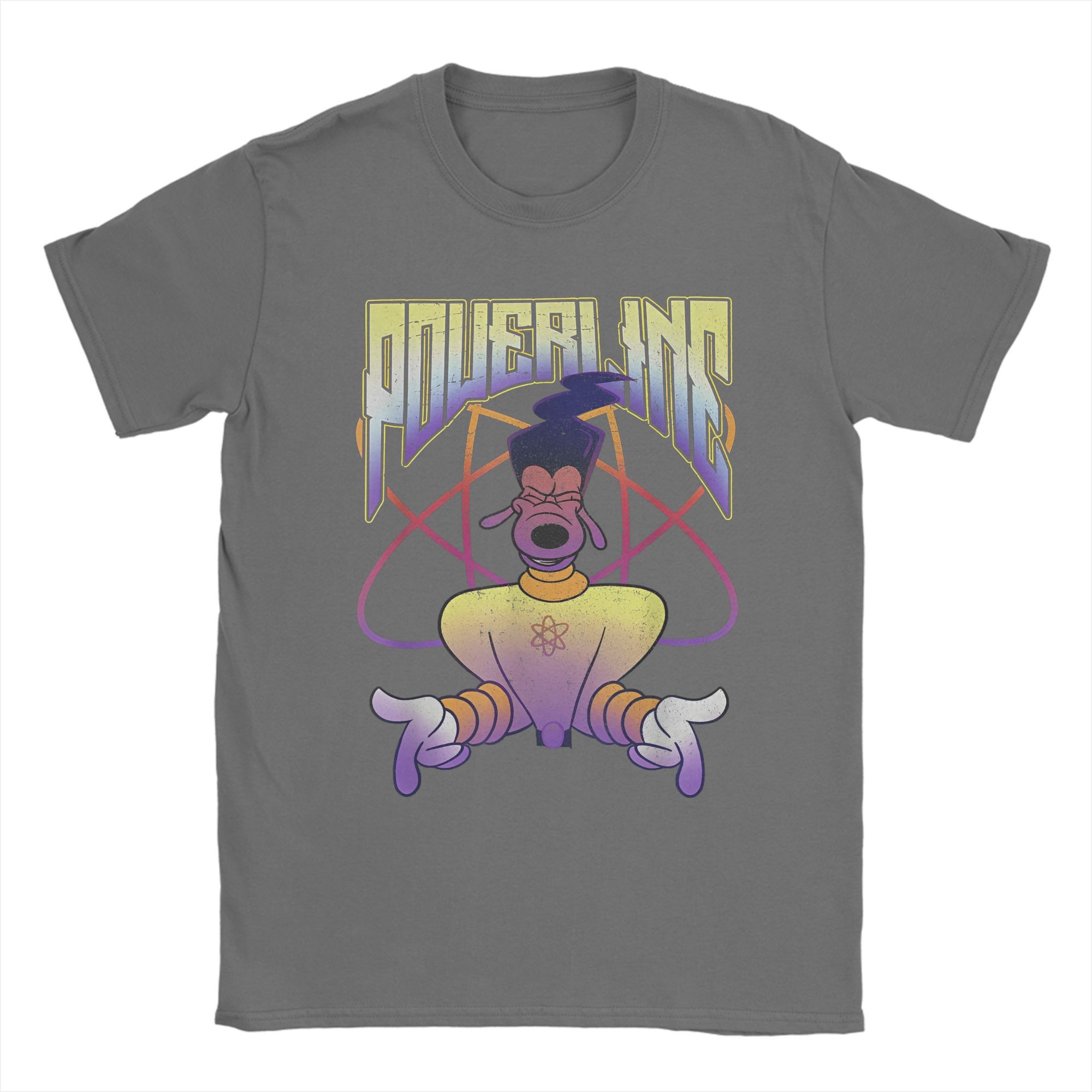 

A Goofy Movie Powerline Logo Portrait T Shirts Men s Cotton Humor T-Shirts Crewneck Cartoon Tee Short Sleeve merchandise Printed 4XL