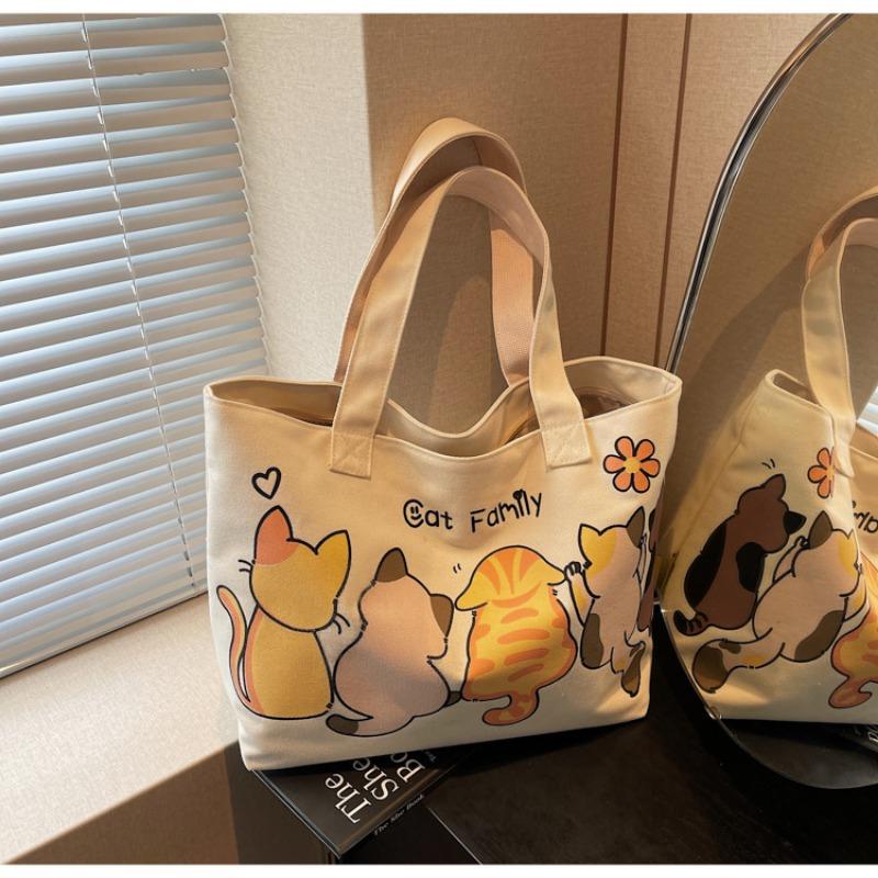 Popular large-capacity tote bag women's new literary canvas bag student class shoulder bag