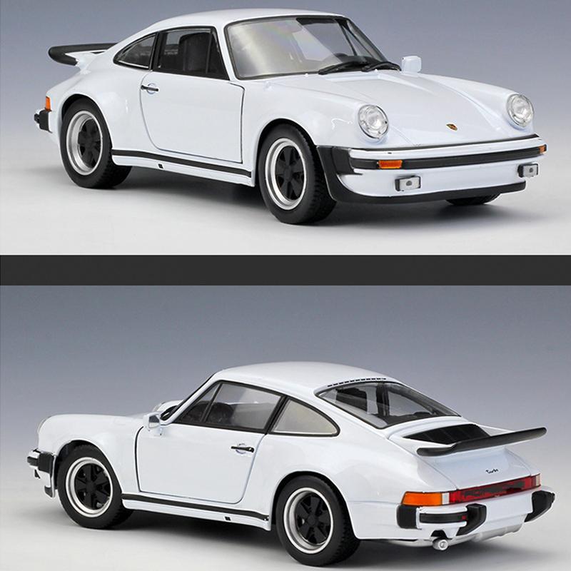1/24 Scale Welly Porsche 911 Turbo3.0 Alloy Car Model Diecasts Metal Toy Vehicles Car Model High Simulation Collection Childrens Gifts