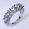 Fashion S925 Silver Plated Engagement Rings for Women Creative Simulated Zircon Wedding Band