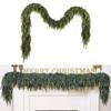 Christmas Cedar Garland Artificial Real Touch Greenery Pine With Flexible Branches For Mantel Staircase Fireplace Decoration