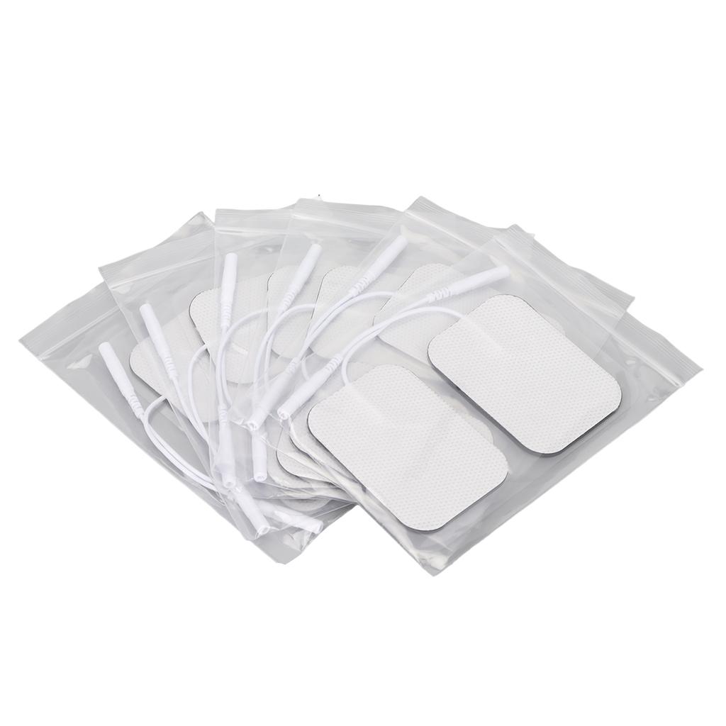 12pcs Rectangular Electrode Pad Self Adhesive Electrode Patch Replacement Accessory for TENS Machine 2mm