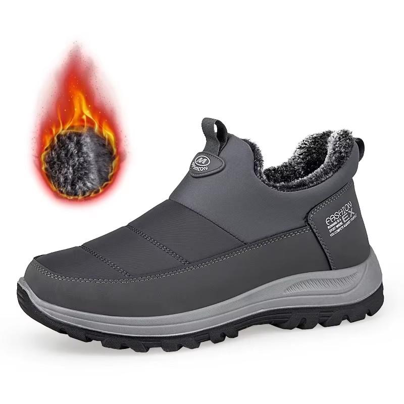 Pánské boty Vodotěsné Zimní Lehké Sněhule Hrubá zateplená kožešina Pánské boty Unisex kotníkové boty velké velikosti Nazouvací boty pro volný čas