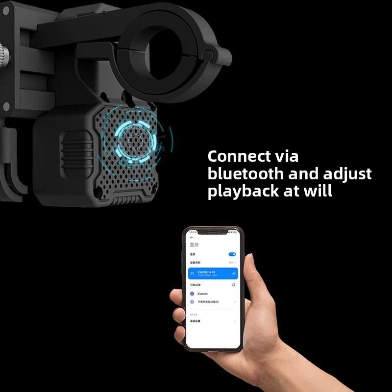 Fiets telefoonklem met USB-oplaadfunctie en ingebouwde Bluetooth-luidspreker voor tijdens het rijden
