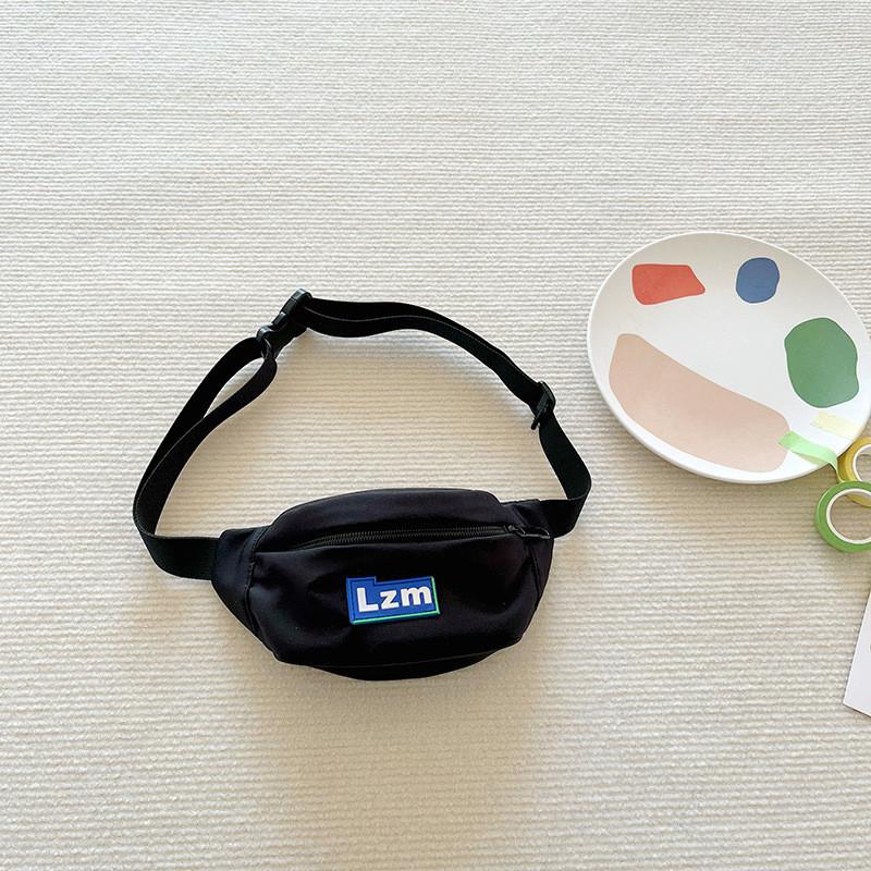 Модная Детская Мини-сумка на пояс Современная Стильная Сумка через плечо для Мальчиков и Девочек чёрный