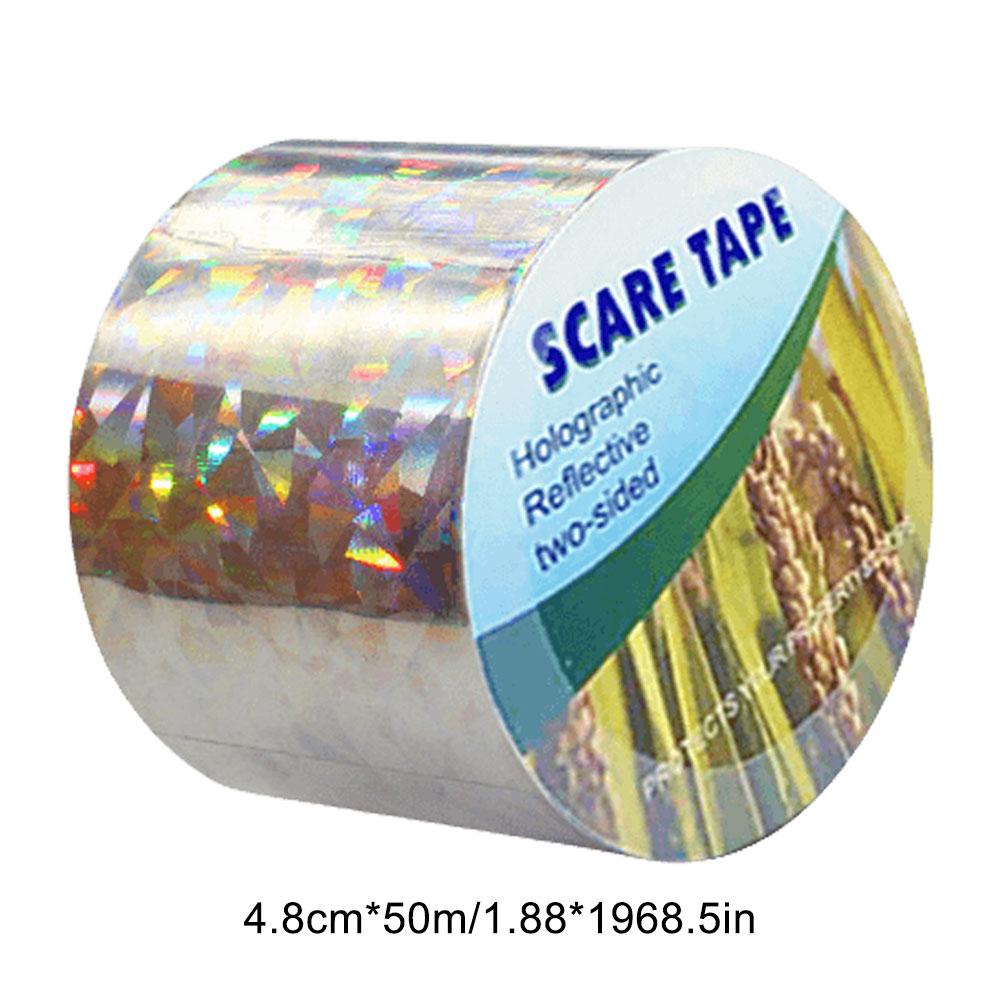 2.4cmx50m/4.8cmx50m Double Side  Bird Scare Tape To Stop Damage Roosting Mess Bird Repellent Ribbon Easy-Install Bird Tape