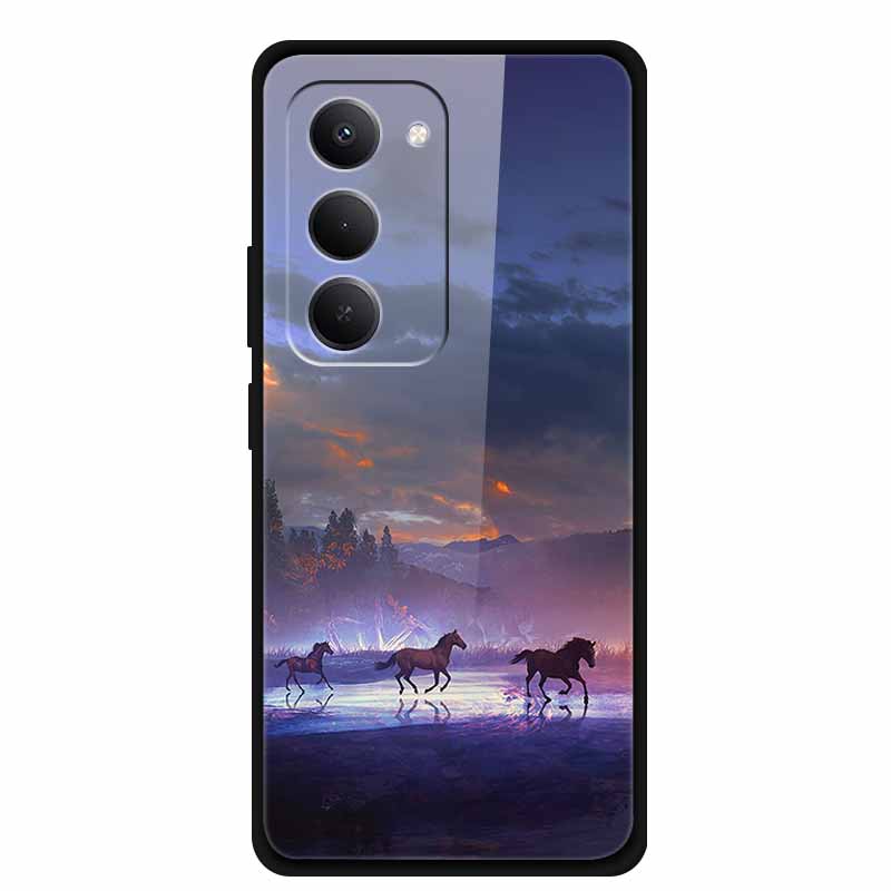 For Redmi 15 5G Case 6.9" 25057RN09E Tempered Glass Hard Covers For Redmi 15 4G 2025 Luxury Phone Cases Protective Bumper Fundas