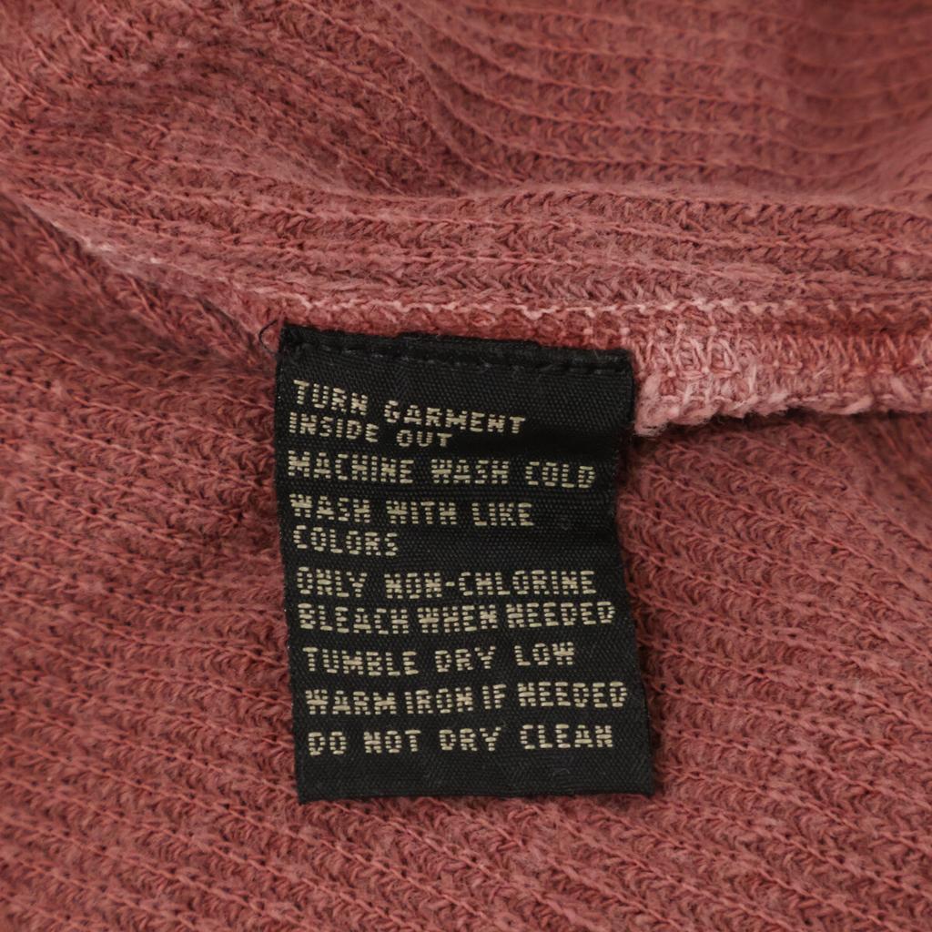 RRL Red Cotton Thermal Long Sleeve T-Shirt Tops M RedUsed