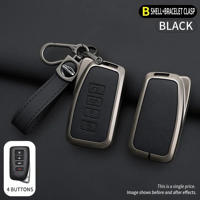 Alloy Auto Key Fob Case Cover Fit For Lexus Nx Gs Rx Is Es Gx Lx Rc 200 250 350 Ls 450H 300H Key Fob Automotive Cover Key Ring Keyring Auto
