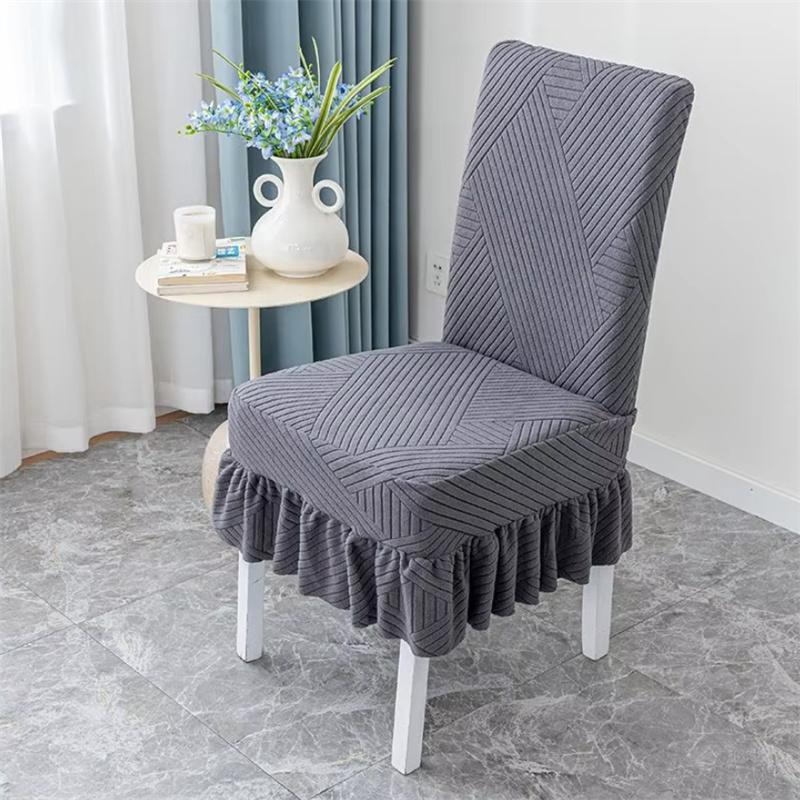

New Universal Solid Color Chair Cover High Elasticity One-piece Dining Chair Protective Cover Fashion Home Decoration Chair Cove