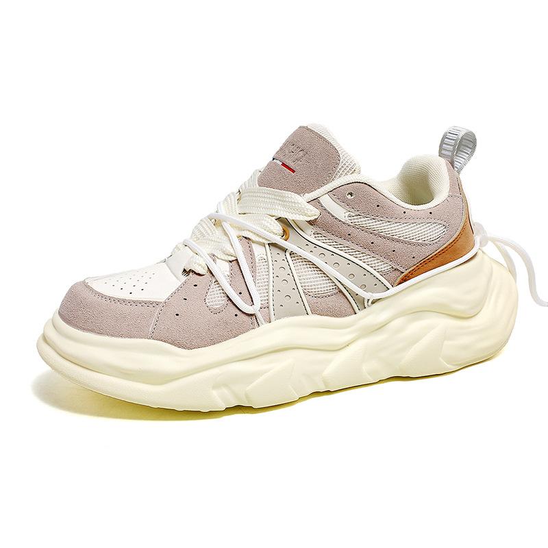 

Couple fashion trend heightening shoes Hong Kong style low-top lace-up platform shoes four seasons student travel casual shoes 2025 44