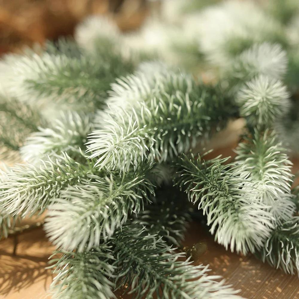 1pcs Artificial Christmas Garland Pine Cypress white and green Garland Seasonal Plants for Holiday Xmas Outdoor Winter Decor